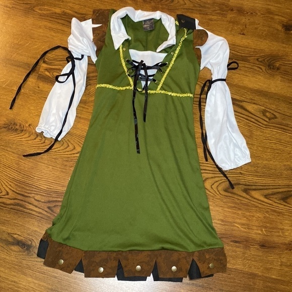 🌷ROBIN Hood Forest Bandit Hunter Friar Maid Marian Halloween Costume🌷2 for 1 - Picture 3 of 16